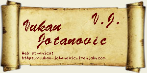Vukan Jotanović vizit kartica